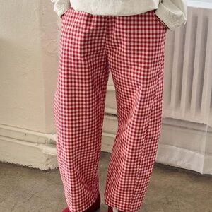 Sonderhaus Red and White Checkered Pants